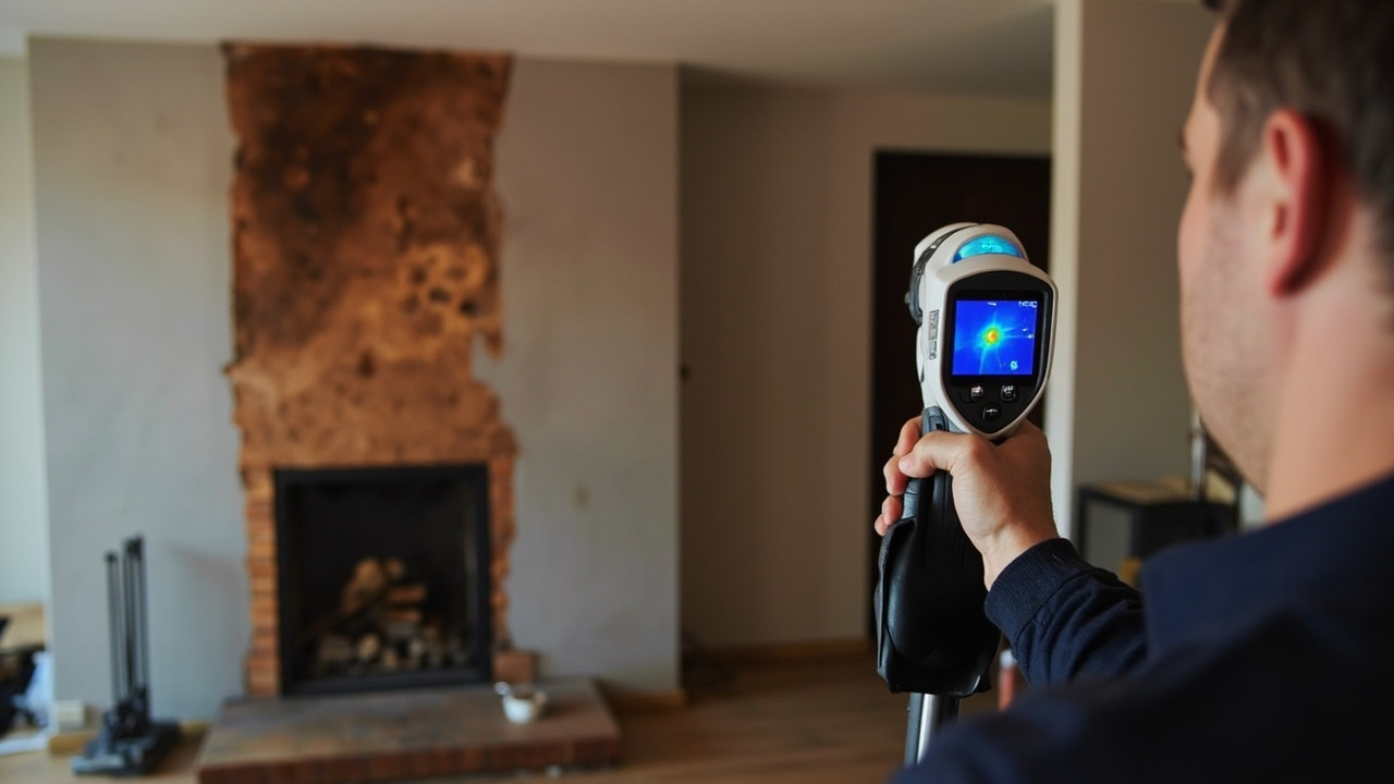 Dealing with water damage from a chimney leak in Orange Village