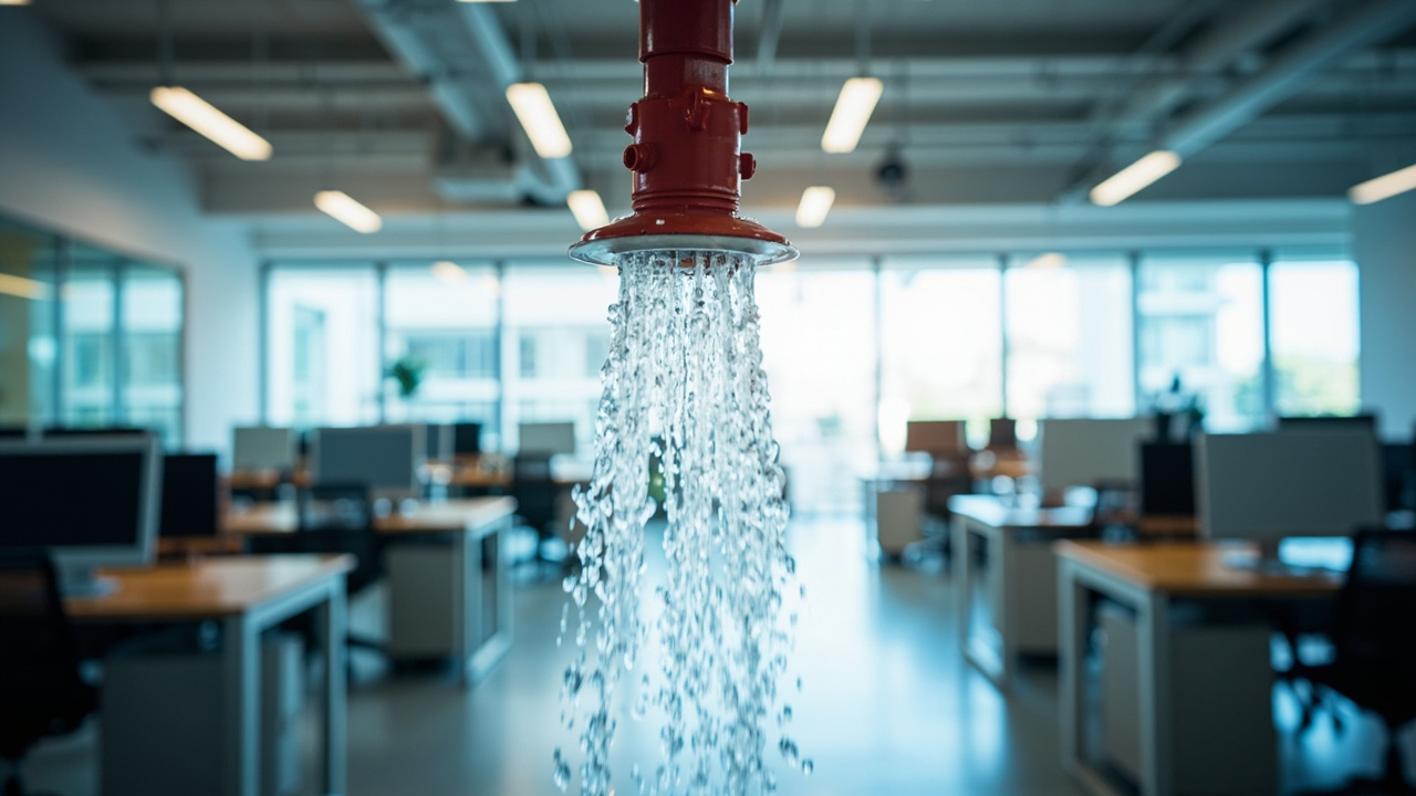 What happens when a commercial fire sprinkler system goes off accidentally in Independence